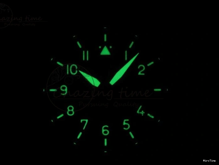 MIROTIME 0113 SmartChoice Mark XVIII IW327006 Titanium M+F 1:1 Best Edition Black Dial on Brown Leather Strap A 7145